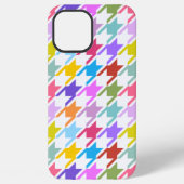 Houndstooth Multicolor + White Big Pattern iPhone Hoesje (Achterkant)