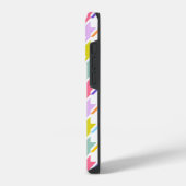 Houndstooth Multicolor + White Big Pattern iPhone Hoesje (Linkerkant)