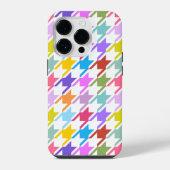 Houndstooth Multicolor + White Big Pattern iPhone Hoesje (Achterkant)