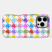 Houndstooth Multicolor + White Big Pattern iPhone Hoesje (Achterkant horizontaal)