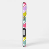 Houndstooth Multicolor + White Big Pattern iPhone Hoesje (Rechterkant)
