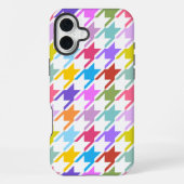 Houndstooth Multicolor + White Big Pattern iPhone Hoesje (Achterkant)