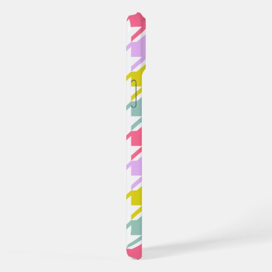 Houndstooth Multicolor + White Big Pattern iPhone Hoesje (Rechterkant)