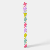 Houndstooth Multicolor + White Big Pattern iPhone Hoesje (Linkerkant)