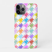 Houndstooth Multicolor + White Big Pattern iPhone Hoesje (Achterkant)