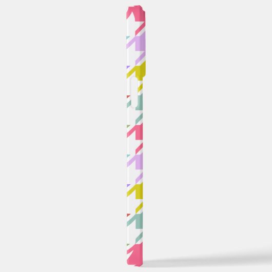 Houndstooth Multicolor + White Big Pattern iPhone Hoesje (Rechterkant)