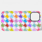 Houndstooth Multicolor + White Big Pattern iPhone Hoesje (Achterkant horizontaal)