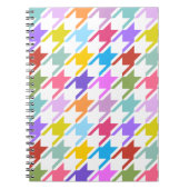Houndstooth Multicolor + White Big Pattern Notitieboek (Voorkant)