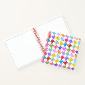 Houndstooth Multicolor + White Big Pattern Notitieboek (Binnen)