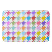 Houndstooth Multicolor+White Pattern Badmat (Voorkant)