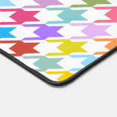 Houndstooth Multicolor+White Pattern Bureaumat (Hoek)
