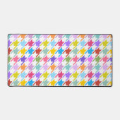 Houndstooth Multicolor+White Pattern Bureaumat (Voorkant)