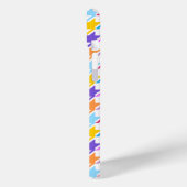 Houndstooth Multicolor+White Pattern Case-Mate iPhone Case (Achterkant / Links)