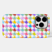Houndstooth Multicolor+White Pattern Case-Mate iPhone Case (Achterkant (horizontaal))