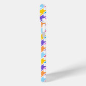 Houndstooth Multicolor+White Pattern Case-Mate iPhone Case (Achterkant / Links)