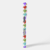 Houndstooth Multicolor+White Pattern Case-Mate iPhone Case (Achterkant / Rechts)