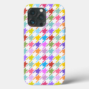 Houndstooth Multicolor+White Pattern Case-Mate iPhone Case