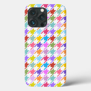 Houndstooth Multicolor+White Pattern Case-Mate iPhone Case