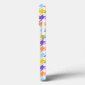 Houndstooth Multicolor+White Pattern Case-Mate iPhone Case (Achterkant / Links)