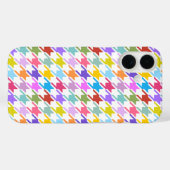 Houndstooth Multicolor+White Pattern Case-Mate iPhone Case (Achterkant (horizontaal))