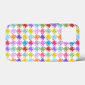 Houndstooth Multicolor+White Pattern Case-Mate iPhone Case (Achterkant (horizontaal))