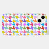 Houndstooth Multicolor+White Pattern Case-Mate iPhone Case (Achterkant (horizontaal))