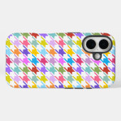 Houndstooth Multicolor+White Pattern Case-Mate iPhone Case (Achterkant (horizontaal))