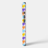 Houndstooth Multicolor+White Pattern Case-Mate iPhone Case (Achterkant / Links)