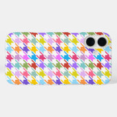 Houndstooth Multicolor+White Pattern Case-Mate iPhone Case (Achterkant (horizontaal))