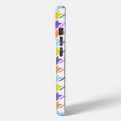 Houndstooth Multicolor+White Pattern Case-Mate iPhone Case (Achterkant / Links)