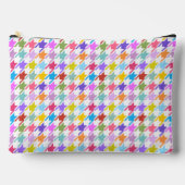 Houndstooth Multicolor+White Pattern Etui (Voorkant)