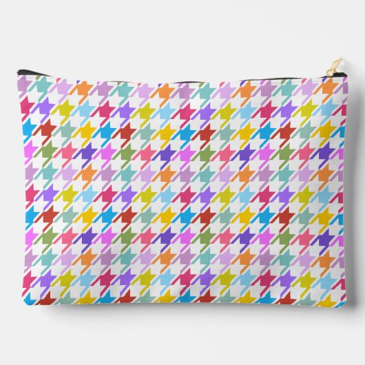 Houndstooth Multicolor+White Pattern Etui (Achterkant)