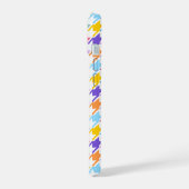 Houndstooth Multicolor+White Pattern iPhone 15 Case (Linkerkant)