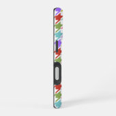 Houndstooth Multicolor+White Pattern iPhone 16 Hoesje (Rechterkant)