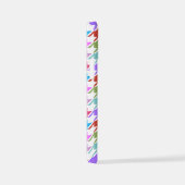 Houndstooth Multicolor+White Pattern iPhone Hoesje (Rechterkant)