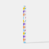 Houndstooth Multicolor+White Pattern iPhone Hoesje (Linkerkant)