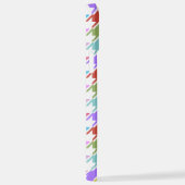 Houndstooth Multicolor+White Pattern iPhone Hoesje (Rechterkant)