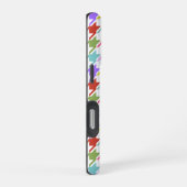 Houndstooth Multicolor+White Pattern iPhone Hoesje (Rechterkant)