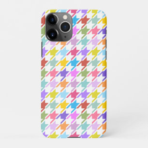 Houndstooth Multicolor+White Pattern iPhone 11Pro Hoesje