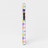 Houndstooth Multicolor+White Pattern iPhone Hoesje (Linkerkant)