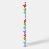 Houndstooth Multicolor+White Pattern iPhone Hoesje (Rechterkant)