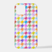 Houndstooth Multicolor+White Pattern iPhone Hoesje (Achterkant)