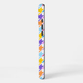 Houndstooth Multicolor+White Pattern iPhone Hoesje (Linkerkant)