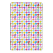 Houndstooth Multicolor+White Pattern Mini Klembord (Achterkant)