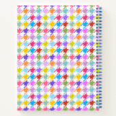 Houndstooth Multicolor+White Pattern Notitieboek (Achterkant)