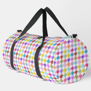 Houndstooth Multicolor+White Pattern Plunjezak