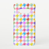 Houndstooth Multicolor+White Pattern Samsung Galaxy Hoesje (Achterkant)