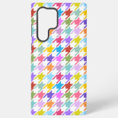 Houndstooth Multicolor+White Pattern Samsung Galaxy Hoesje (Achterkant)