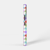 Houndstooth Multicolor+White Pattern Samsung Galaxy Hoesje (Rechterkant)