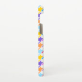 Houndstooth Multicolor+White Pattern Samsung Galaxy Hoesje (Linkerkant)